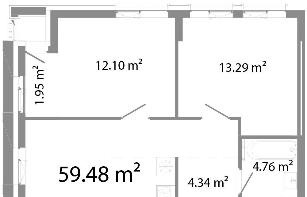 квартира г Челябинск р-н Центральный ул Худякова 18/3 фото 1