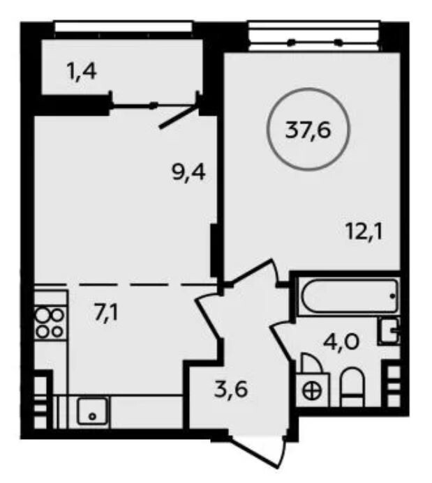 квартира г Москва Москва, к 22. 2 фото 13