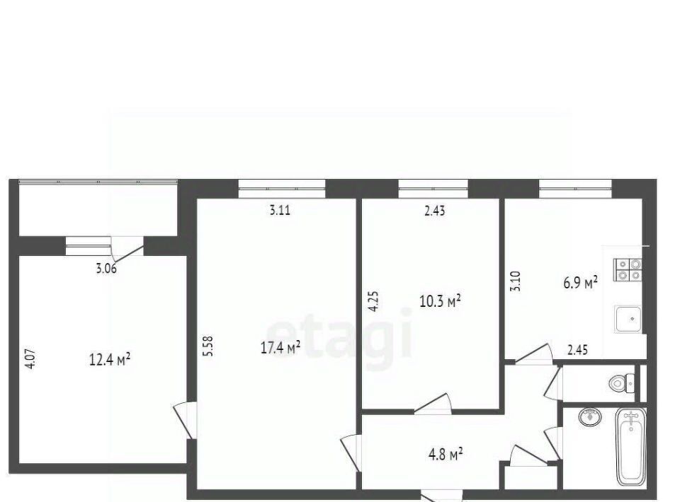 квартира г Набережные Челны р-н Автозаводский б-р Шишкинский 4 фото 30