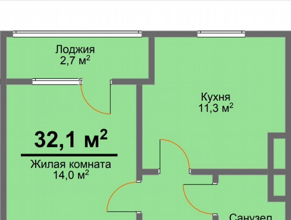 квартира р-н Пестречинский д Куюки ЖК «Светлый» 8-й кв-л, 4, Богородское с пос фото 1