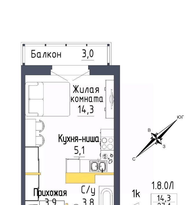 квартира г Екатеринбург р-н Орджоникидзевский ул Тюльпановая 12 ЖК «Зеленая горка» Проспект Космонавтов фото 1