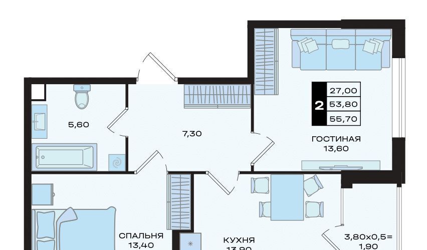 квартира г Ростов-на-Дону р-н Первомайский пр-кт Шолохова фото 1