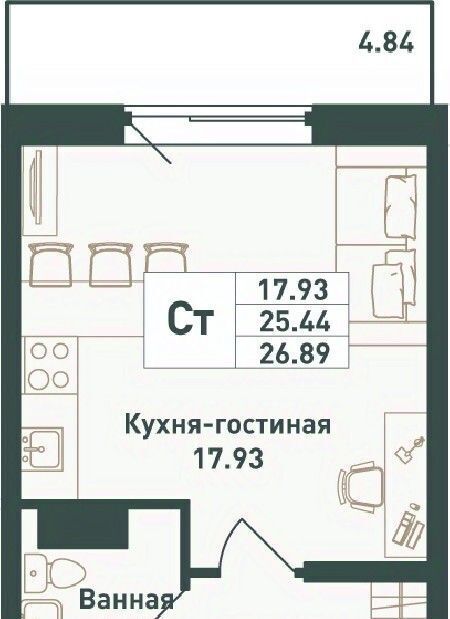 квартира р-н Всеволожский п им Свердлова проезд Западный 10/1к 2 Рыбацкое фото 1