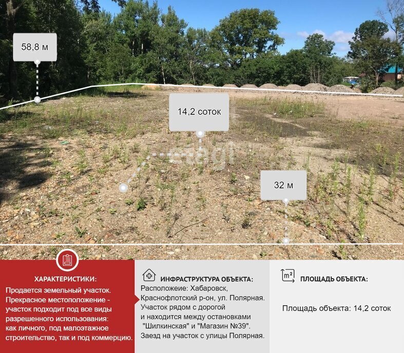 земля г Хабаровск р-н Краснофлотский ул Полярная фото 2
