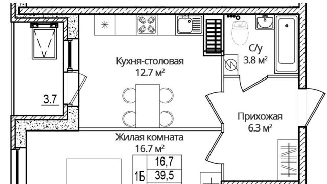 квартира д Борисовичи ул Дмитрия Яковлева 6 Завеличенская волость фото