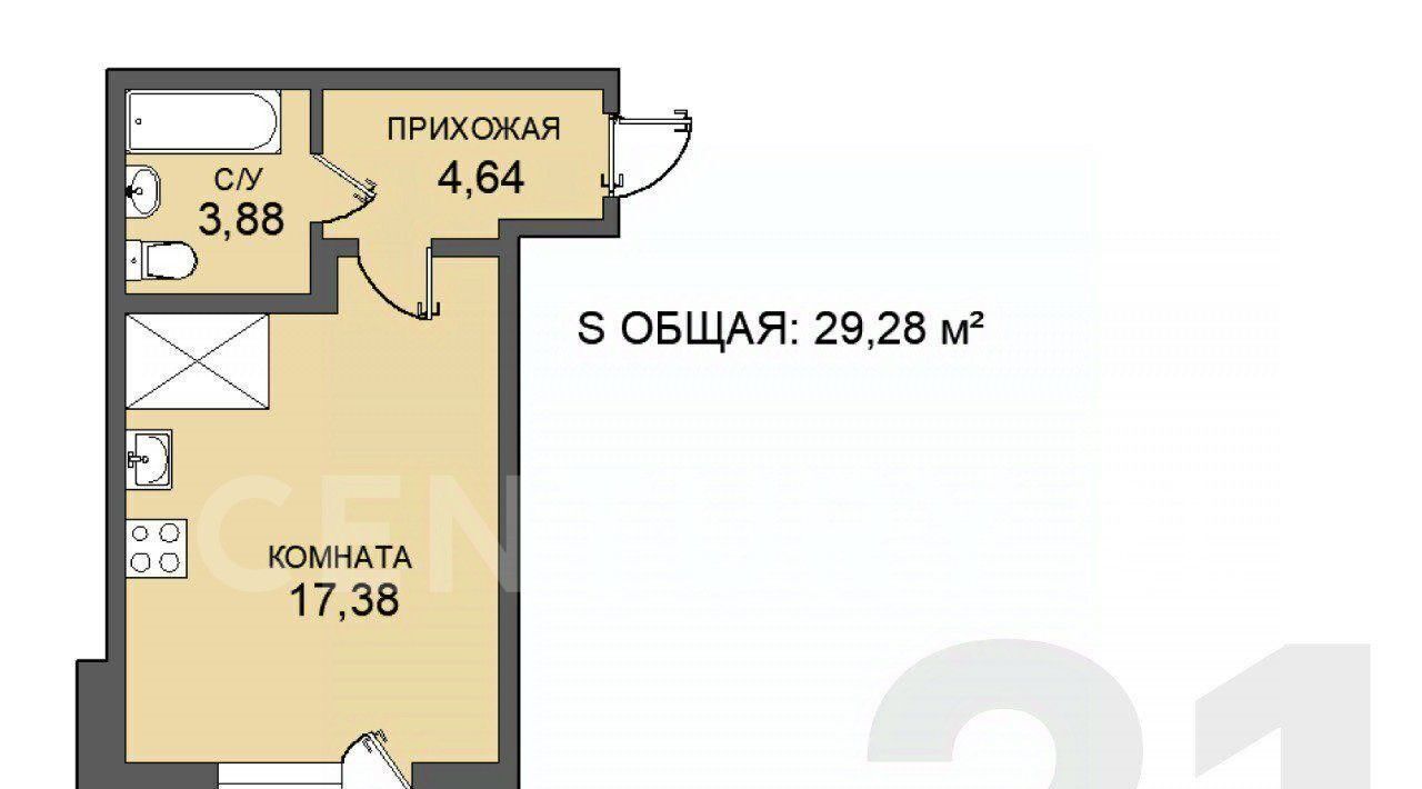 квартира г Санкт-Петербург метро Улица Дыбенко ул Русановская 18к/8 округ Народный фото 20