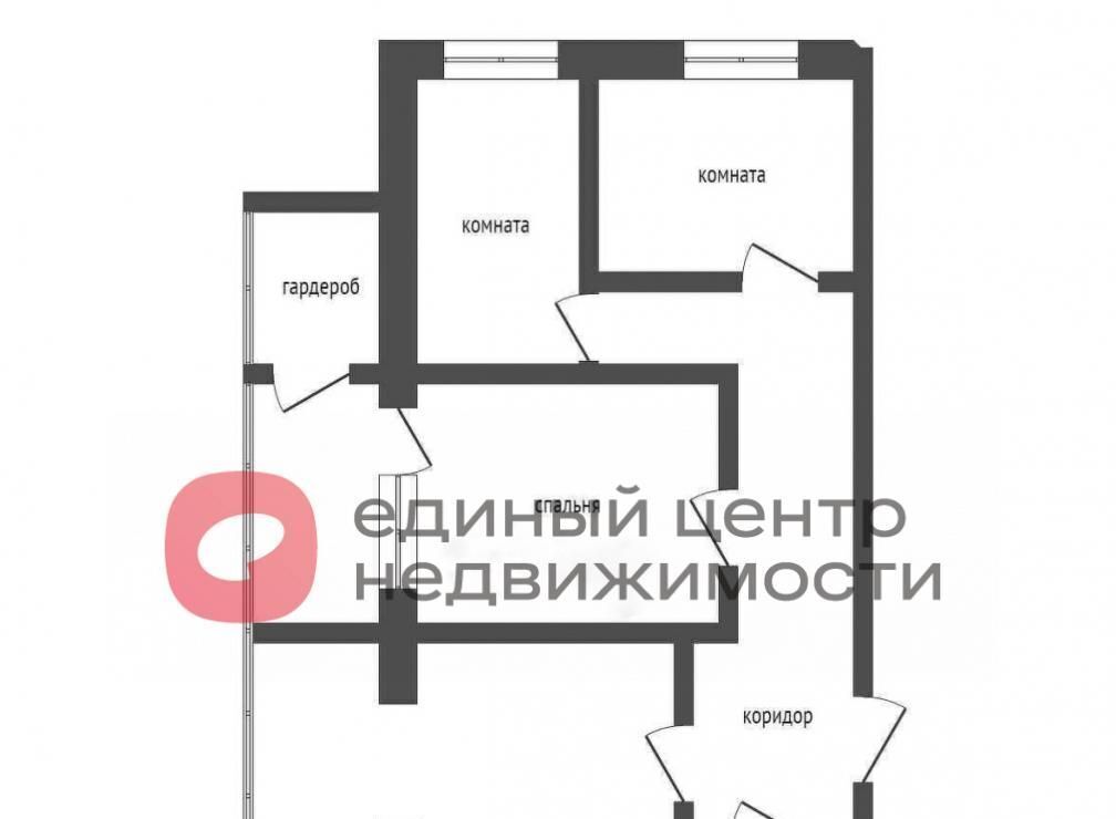 квартира г Тюмень р-н Центральный ул Салтыкова-Щедрина 58 Центральный административный округ фото 33