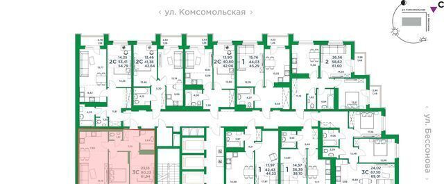 квартира г Уфа р-н Советский ул Комсомольская 8 ЖК «Сапфир» фото 3