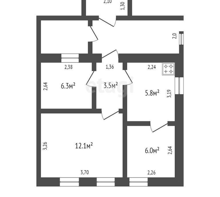 квартира р-н Тамбовский с Тамбовка ул Калининская 96 фото 18