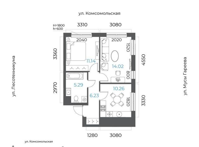 р-н Октябрьский микрорайон Глумилино-2 8-е Небо жилой комплекс фото