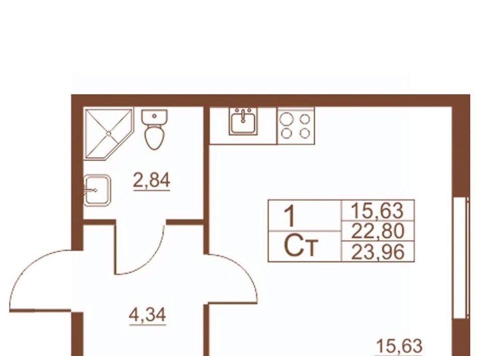 квартира г Санкт-Петербург п Шушары ш Московское 262к/4 Шушары фото 1