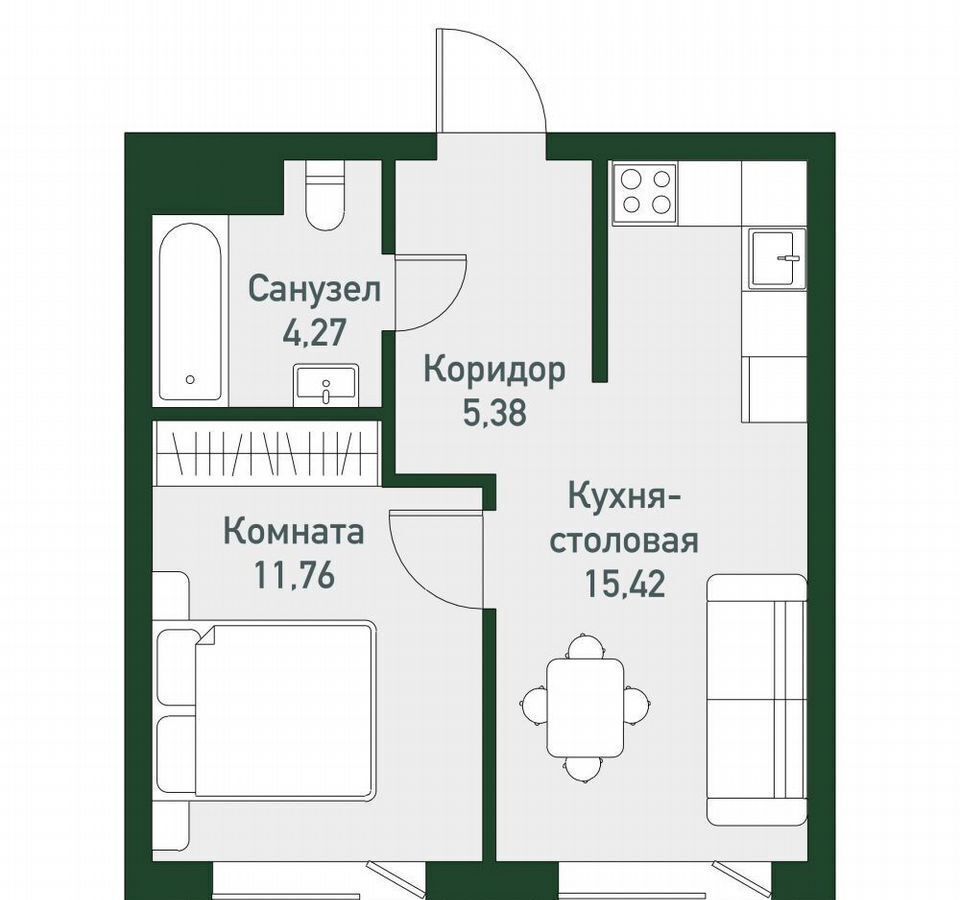 квартира г Челябинск Западный ул. Спортивная, д. 10 фото 2