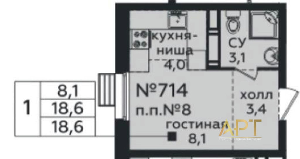 квартира городской округ Зарайск д Столпово Коммунарка, ЖК Эко Бунино фото 10