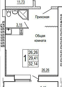 квартира г Ростов-на-Дону р-н Пролетарский ул Вересаева 103 ЖК «Сиреневый квартал» корп. В фото 17