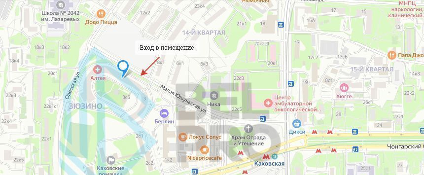 торговое помещение г Москва метро Каховская ул Малая Юшуньская 3 муниципальный округ Зюзино фото 4