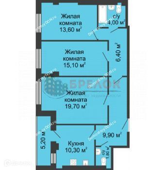 квартира г Ростов-на-Дону р-н Ленинский ул Береговая 19/2 Ростов-на-Дону городской округ фото 2