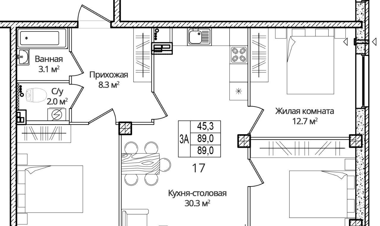 квартира р-н Псковский д Борисовичи ул Дмитрия Яковлева 8 Завеличенская волость фото 1