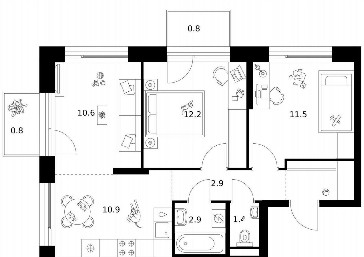 квартира г Зеленоград пер Георгиевский Зеленоград-Крюково, корп. 6. 6 фото 1