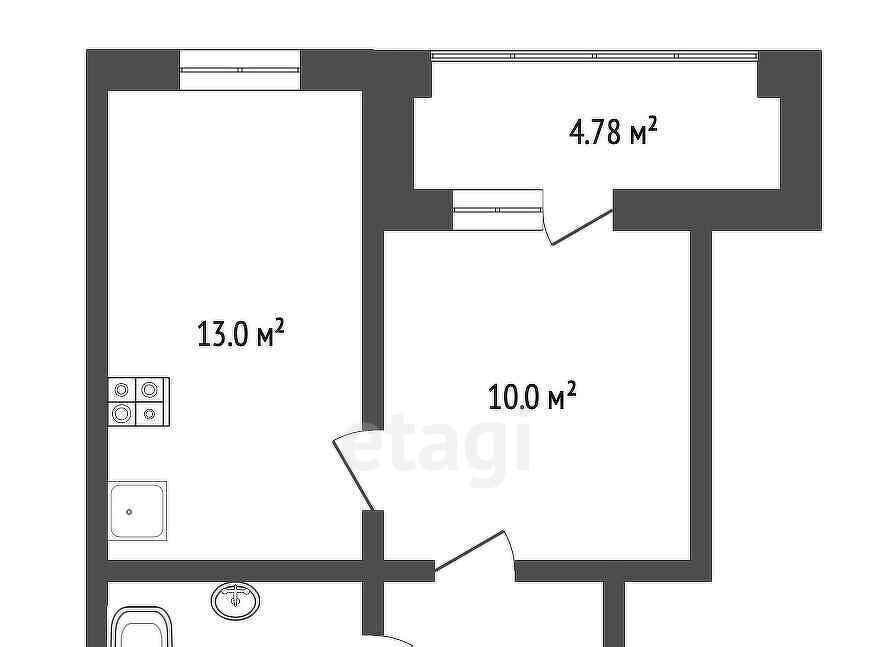 квартира г Тюмень р-н Калининский ул Краснооктябрьская 14к/3 фото 2