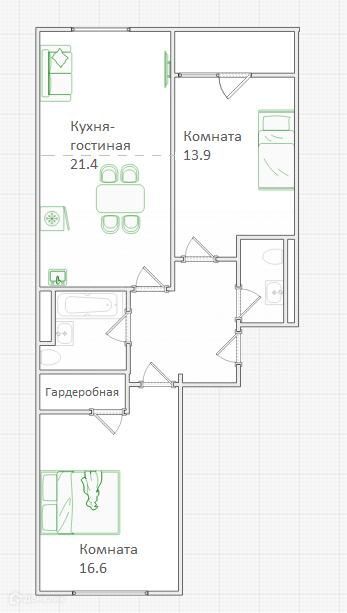 квартира г Москва ул Сосновая 2 Котельники городской округ, Котельники, Московская область фото 3