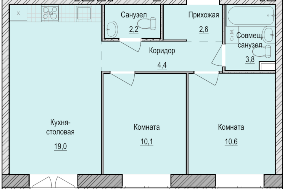 квартира г Ижевск улица Архитектора Сергея Макарова, 1/1, Завьяловский район фото 1