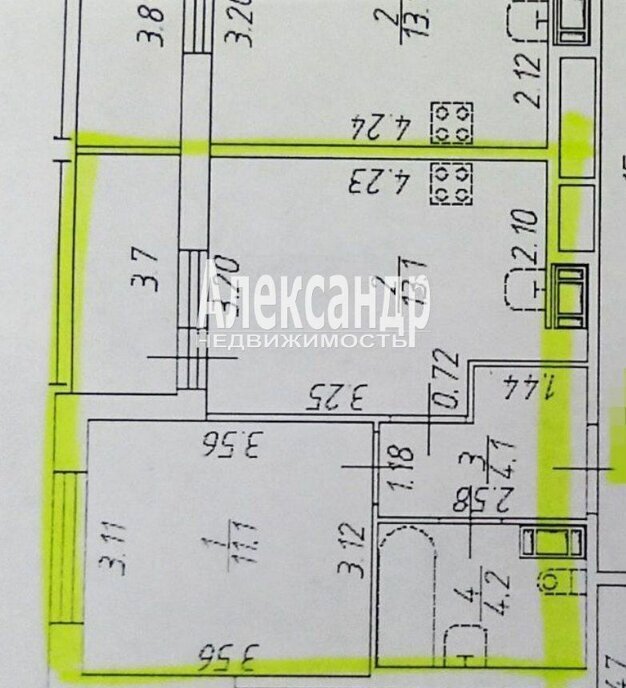 квартира г Санкт-Петербург метро Удельная ул Манчестерская 5к/1 фото 2