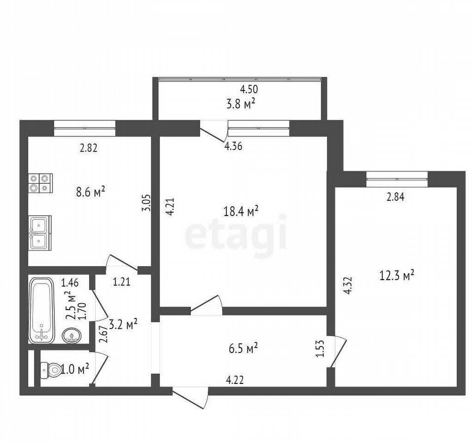 квартира г Губкинский 14-й мкр-н, 28, Тюменская обл. фото 11