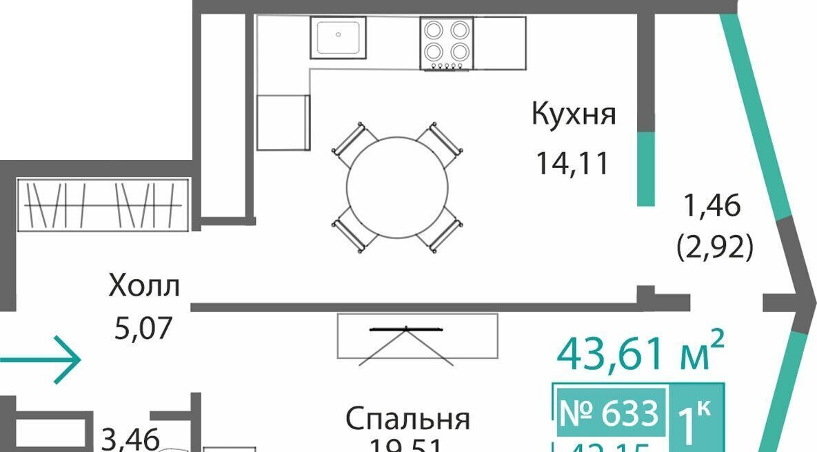 квартира г Симферополь р-н Киевский Крымская Роза фото 1