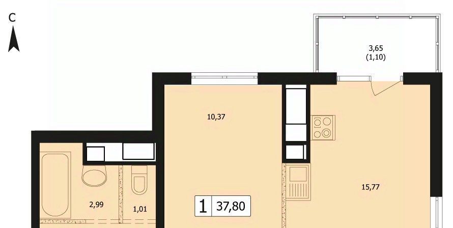 квартира г Краснодар р-н Карасунский ул Автолюбителей 1д/4 фото 1