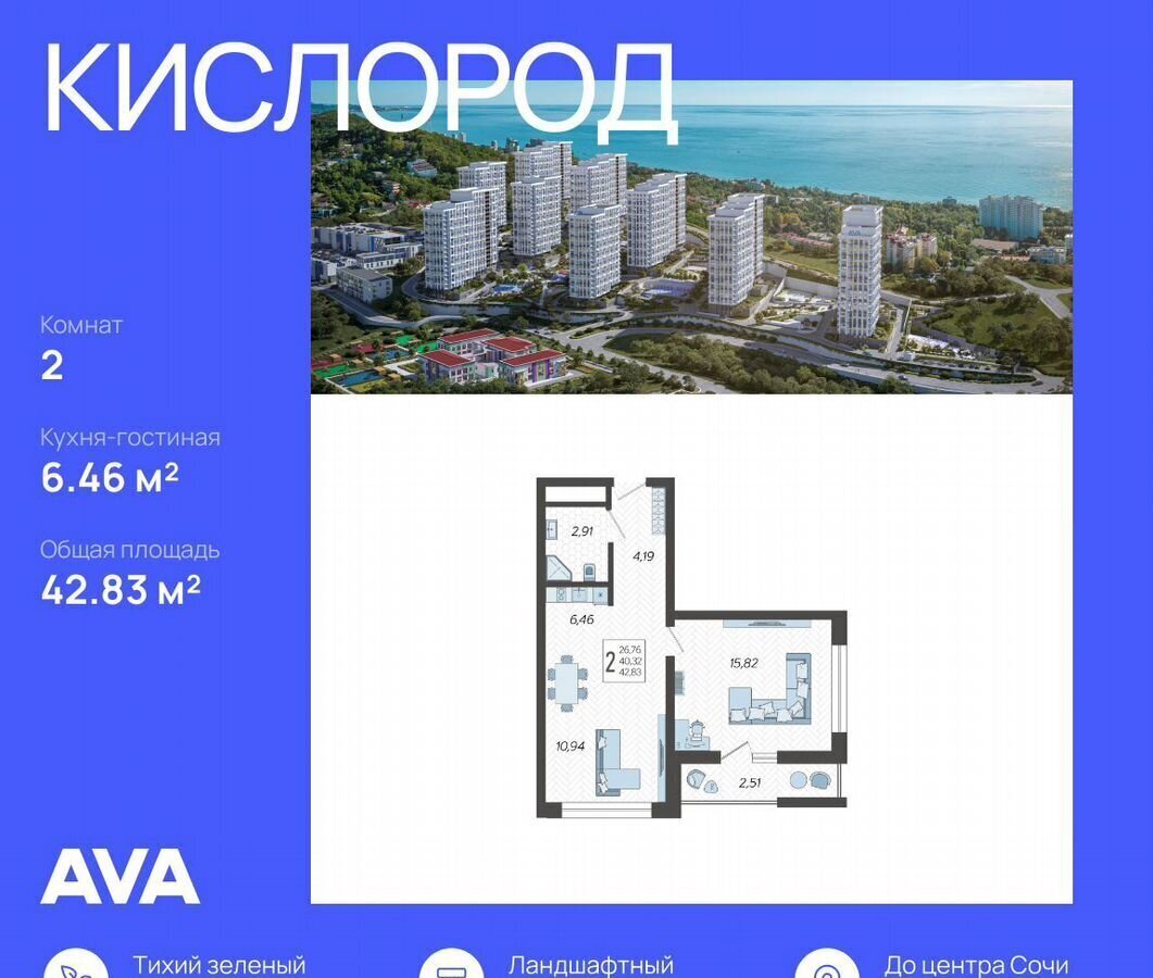 квартира г Сочи р-н Хостинский ул Ясногорская корп. 8 фото 1