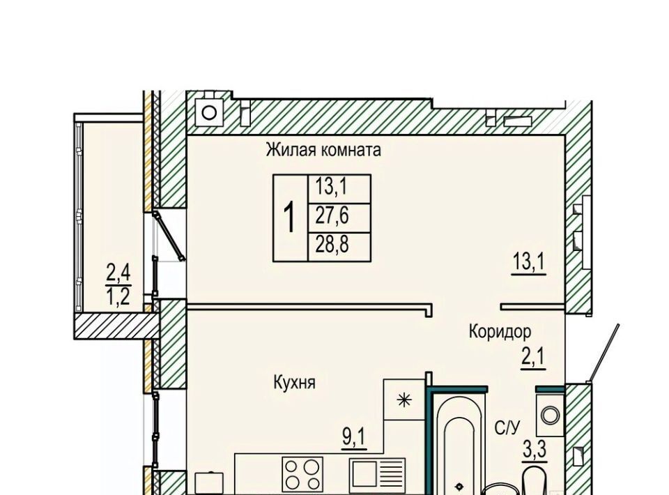 квартира г Волгоград р-н Кировский ЖК «Колизей» фото 1