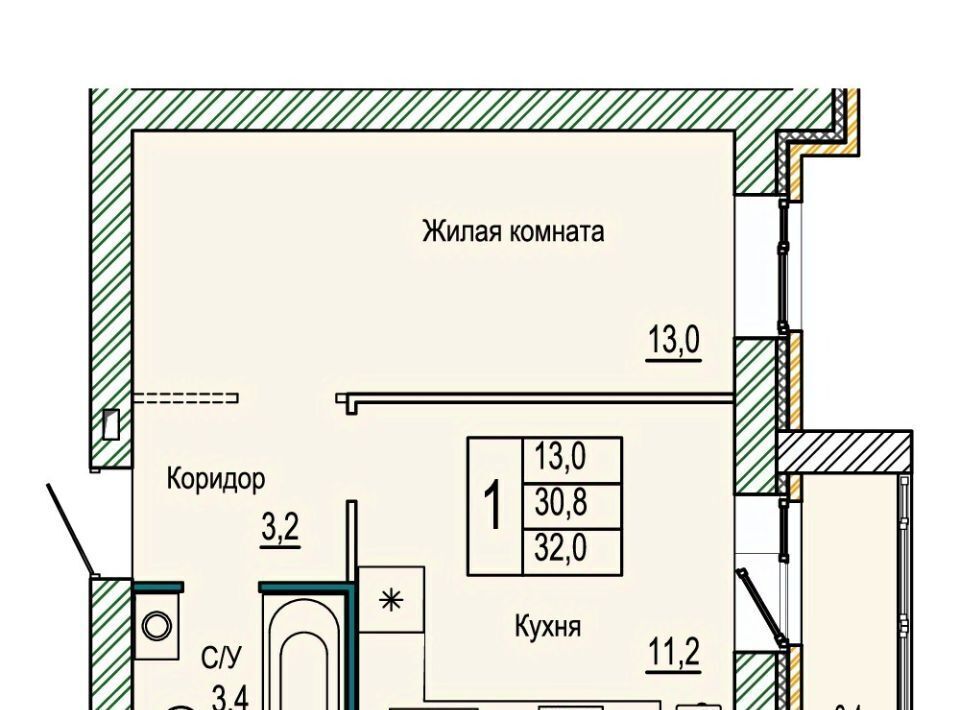 квартира г Волгоград р-н Кировский ЖК «Колизей» фото 1