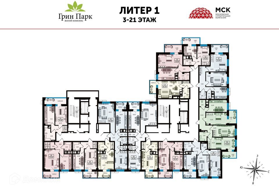 квартира г Ростов-на-Дону р-н Первомайский Мирный ул Раздорская 2а/1 Ростов-на-Дону городской округ фото 2