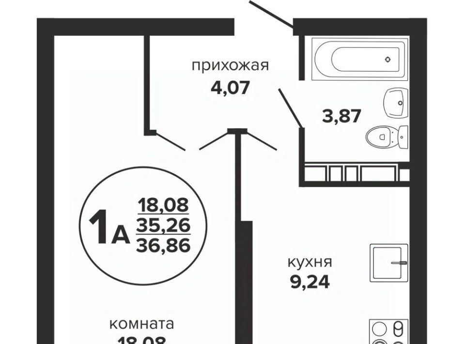 квартира г Краснодар р-н Прикубанский ул Российская 257/7 фото 1