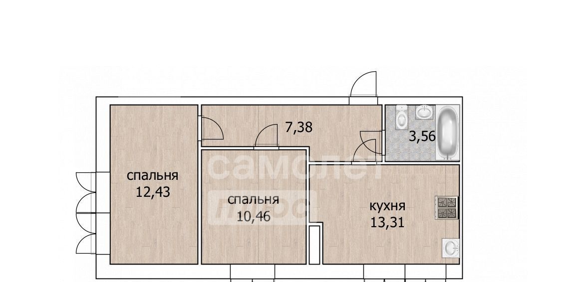 квартира г Уфа р-н Ленинский Нижегородка жилрайон фото 16