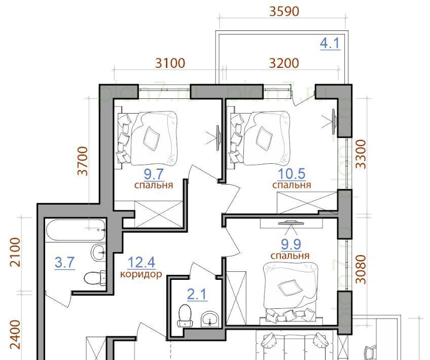 квартира г Иркутск р-н Ленинский Ново-Ленино 2 1-й Ленинский квартал тер. фото 1