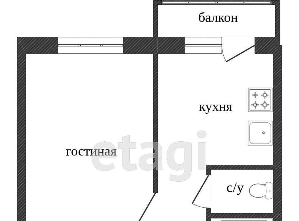 квартира г Белгород Западный ул Квасова 37 фото 11