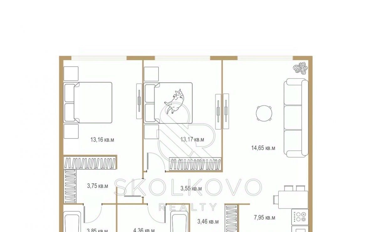 квартира г Москва метро Минская пр-кт Генерала Дорохова 39к/1в муниципальный округ Раменки фото 1