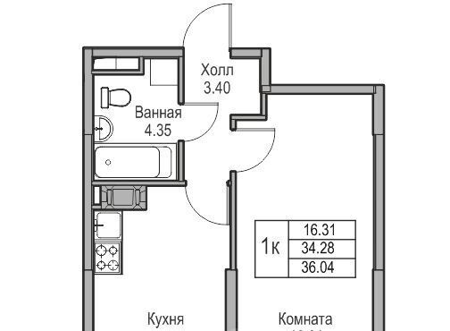 квартира г Санкт-Петербург ул Ивинская 1к/4 Беговая фото 2