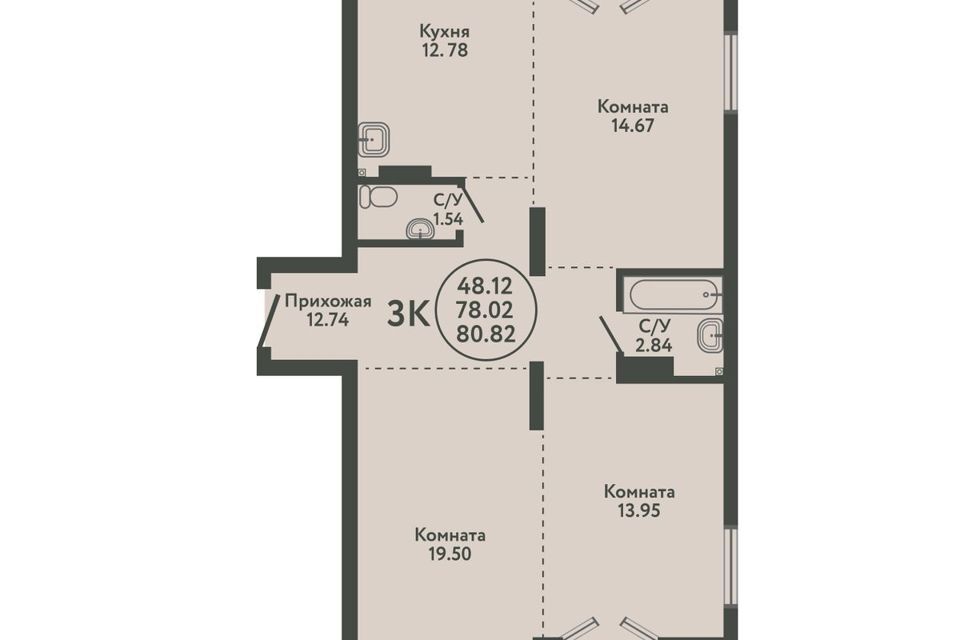 квартира р-н Новосибирский с Верх-Тула ул Солнечная 5 фото 1