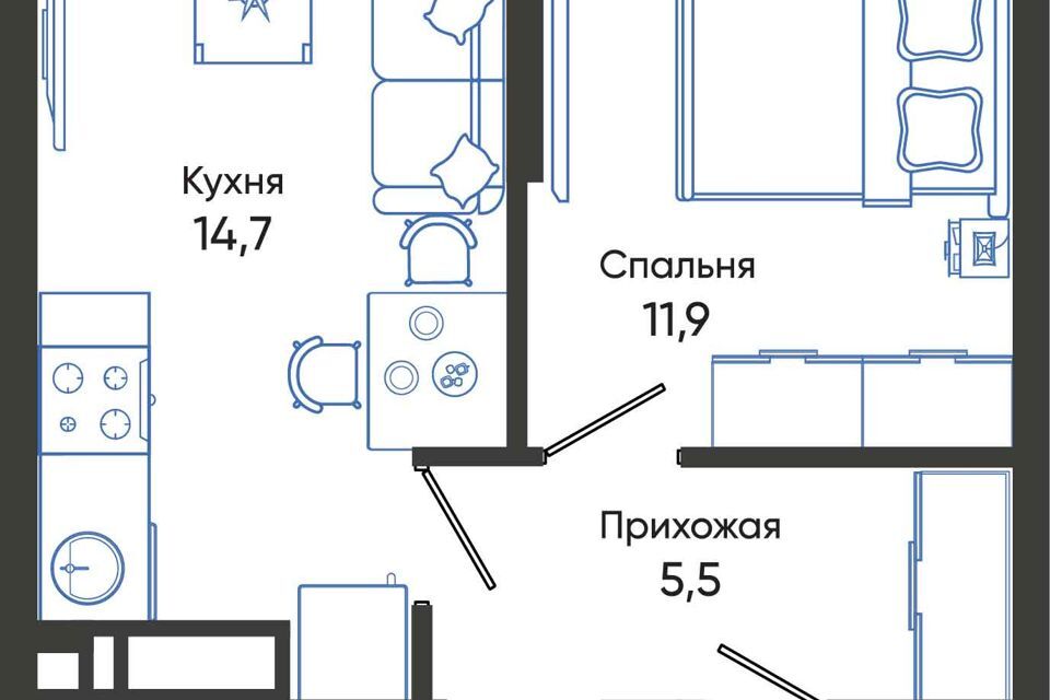 квартира г Новороссийск р-н Центральный Новороссийск городской округ, Жилой комплекс Облака 3 фото 1