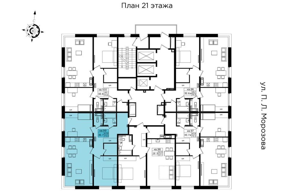 квартира г Хабаровск р-н Индустриальный Строитель м-н, городской округ Хабаровск фото 2