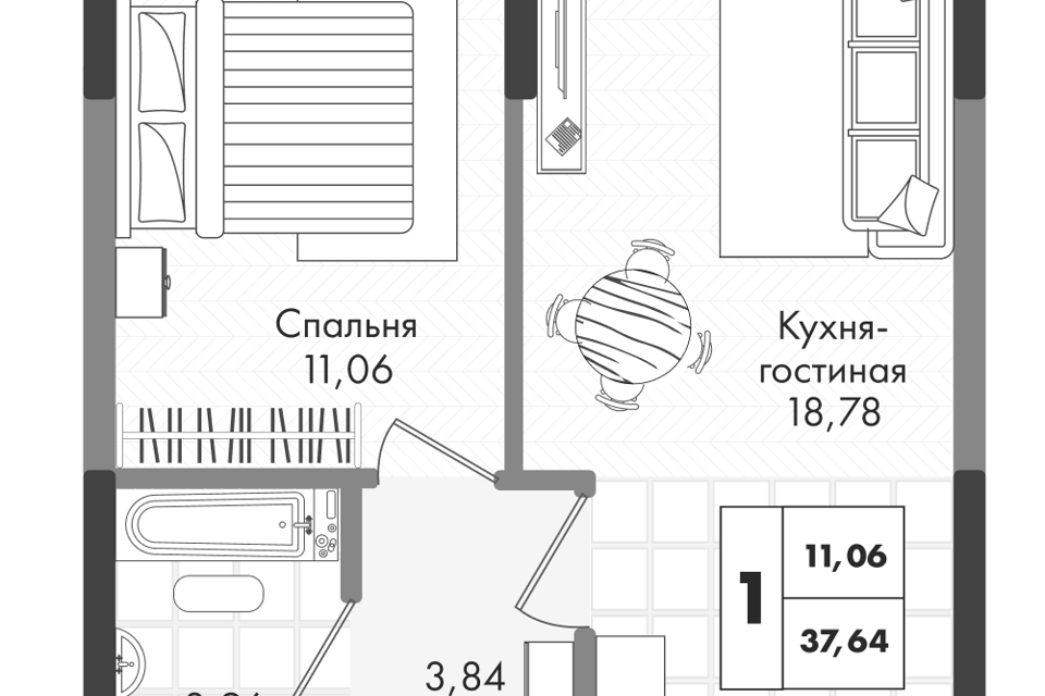 квартира г Краснодар р-н Прикубанский Краснодар городской округ, Генерала Брусилова, лит 1. 3 фото 1