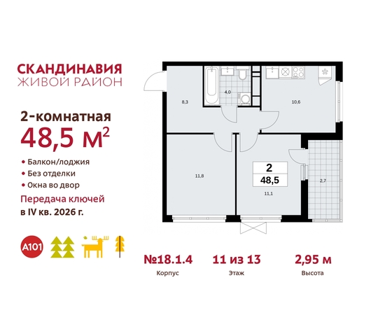 жилой район «Скандинавия» Сосенское, жилой комплекс Скандинавия, 18. 1.4, Бутово фото