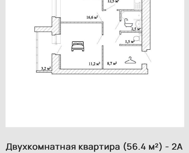 квартира р-н Тамбовский д Крутые Выселки микрорайон Слобода Радищева, 35 фото 2