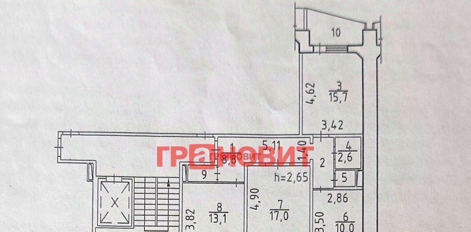 квартира г Новосибирск р-н Калининский Заельцовская ул Гребенщикова 13 жилой район «Родники» Микрорайон №6 фото 2