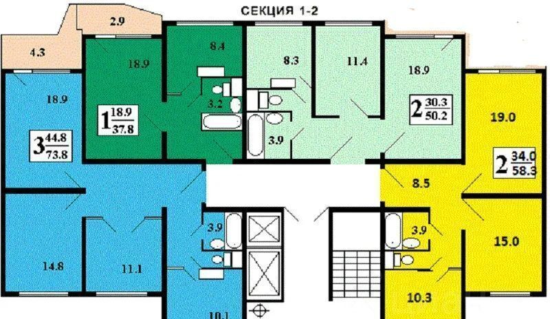 квартира г Москва метро Братиславская ул Марьинский Парк 5к/3 муниципальный округ Марьино фото 16