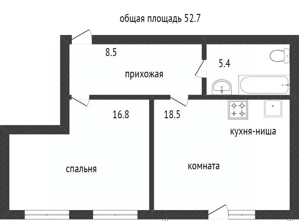 квартира р-н Емельяновский п Солонцы ул Кедровая 11 фото 8