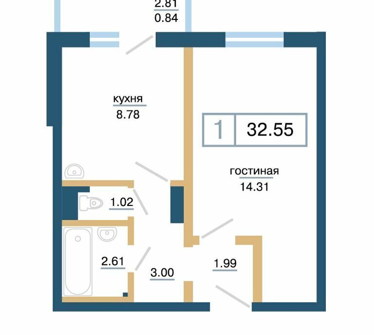 квартира г Красноярск р-н Советский ул Ольховая микрорайон «Нанжуль-Солнечный» фото 1