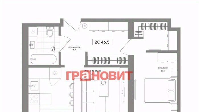 квартира р-н Новосибирский п Садовый Станционный сельсовет, Заельцовская, ул. Спортивная, 36/2 фото 2